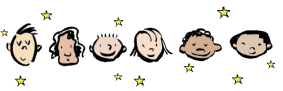 illustration of six faces