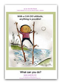 button to view full sized mini-poster - image of a boy walking across a stream on stilts